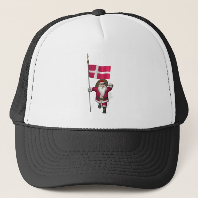 Gorra De Camionero Santa Claus Con El Firma De Dannebrog (Anverso)