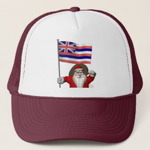 Gorra De Camionero Santa Claus Con El Firme De Hawaii