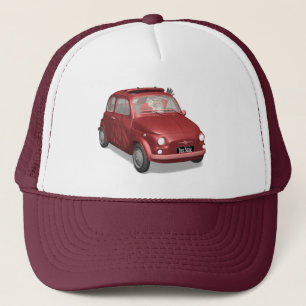 Gorra De Camionero Santa Claus En Fiat 500