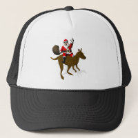 Santa Claus montando en el canguro