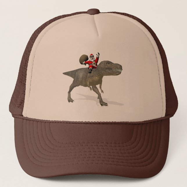 Gorra De Camionero Santa Claus Montando En Trex (Anverso)