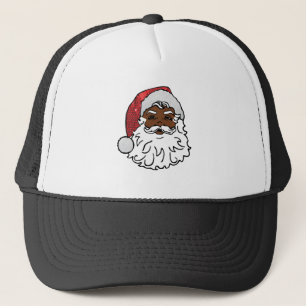 Gorra De Camionero santa claus negro secuenciado