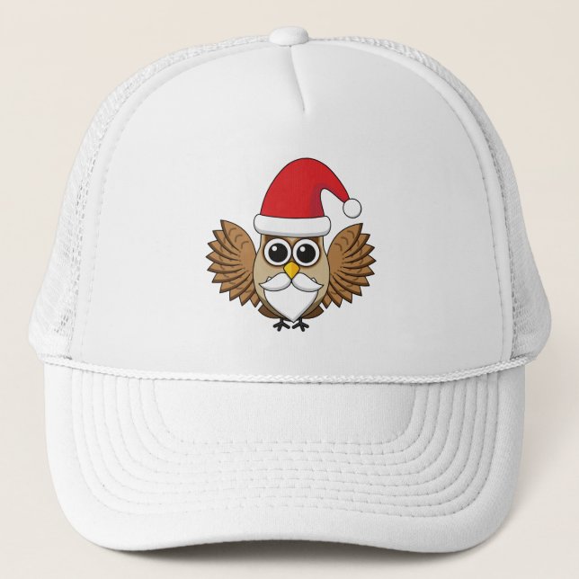 Gorra De Camionero Santa Claus Owl (Anverso)