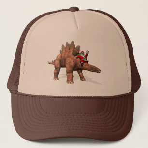 Gorra De Camionero Santa Claus Viajando En Stegosaurus