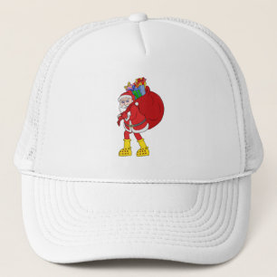 Gorra De Camionero Santa Claus viste grandes botes amarillos