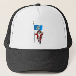 Gorra De Camionero Santa Claus With Ensign Of Connecticut