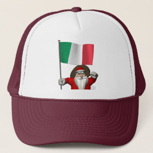 Gorra De Camionero Santa Claus With Ensign Of Italy