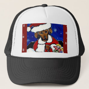 Gorra De Camionero Santa Dachshund