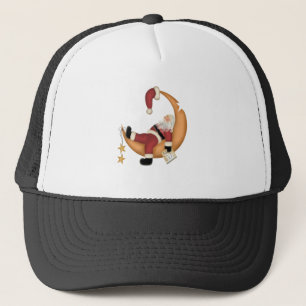 Gorra De Camionero Santa dormirá con camisetas y regalos en la luna