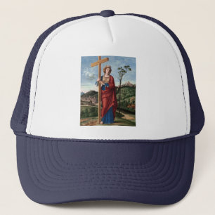 Gorra De Camionero Santa Elena con la Vera Cruz Arte Sagrado
