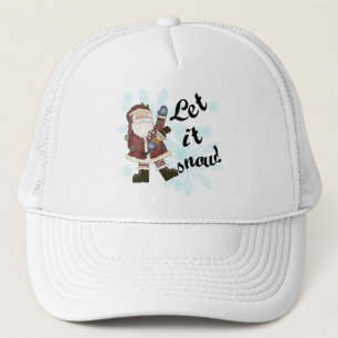Gorra De Camionero Santa Let it Snow Camisetas y Regalos