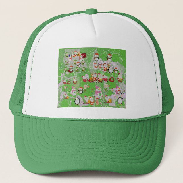 Gorra De Camionero Santa Magical Green New Year  (Anverso)