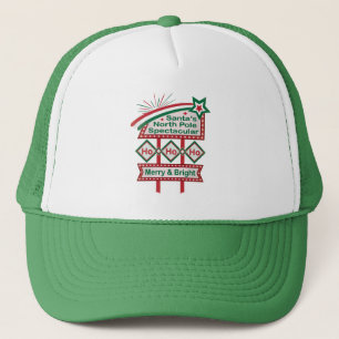 Gorra De Camionero Santa Marquee Retro - Ho Ho Merry & Bright