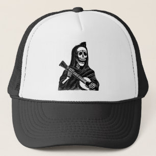 Gorra De Camionero Santa Muerte con la guitarra circa 1900s tempranos
