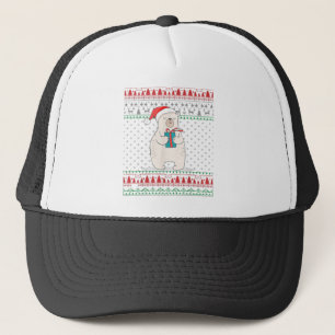 Gorra De Camionero Santa Polar Oso Navidades feos sudadera