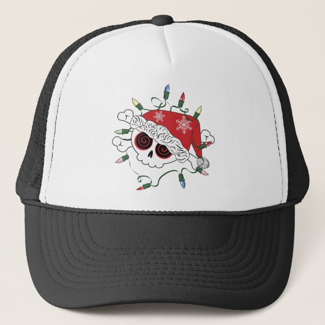 Gorra De Camionero Santa Skull (Anverso)