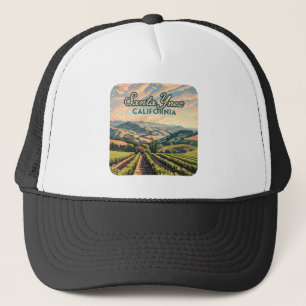 Gorra De Camionero Santa Ynez California Vineyard Retro