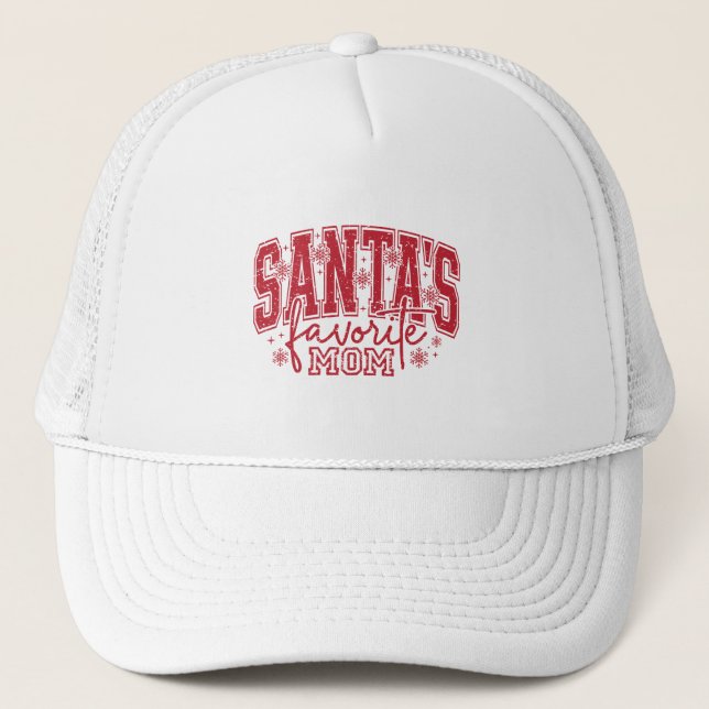 Gorra De Camionero Santa's Favorite Mom Hat (Anverso)