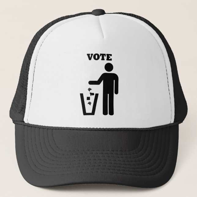Gorra De Camionero Saque el voto 2020 de la basura (Anverso)