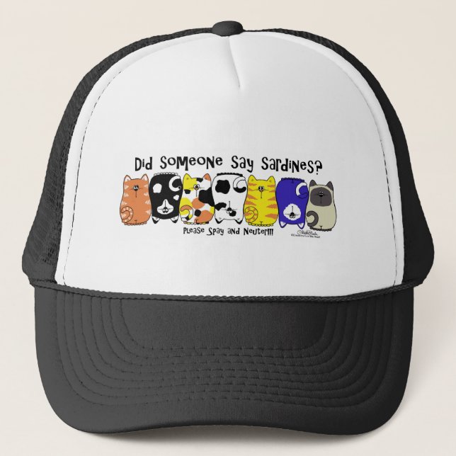 Gorra De Camionero Sardine Cats (Anverso)