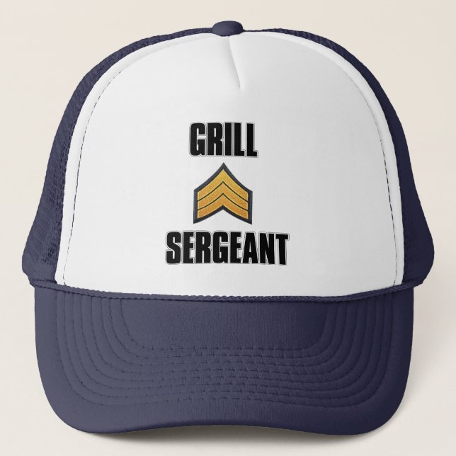 Gorra De Camionero Sargento de parrillada verano bbq cocina de parril (Anverso)