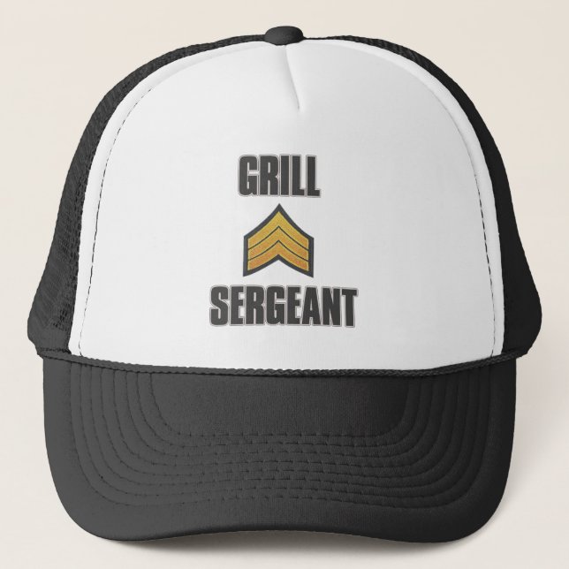 Gorra De Camionero Sargento Grill verano bbbq maestro de cocina de pa (Anverso)