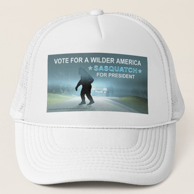 Gorra De Camionero Sasquatch Para Presidente (Anverso)