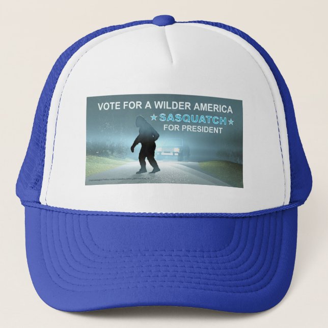 Gorra De Camionero Sasquatch Para Presidente (Anverso)