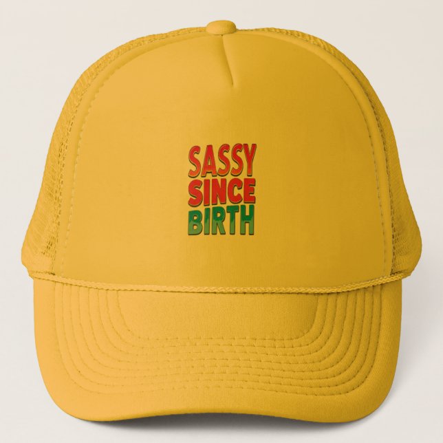 Gorra De Camionero Sassy desde el nacimiento (Anverso)