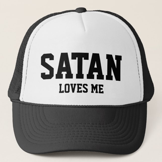 Gorra De Camionero Satanás me loves Snapback - Cap Truckercap - (Anverso)