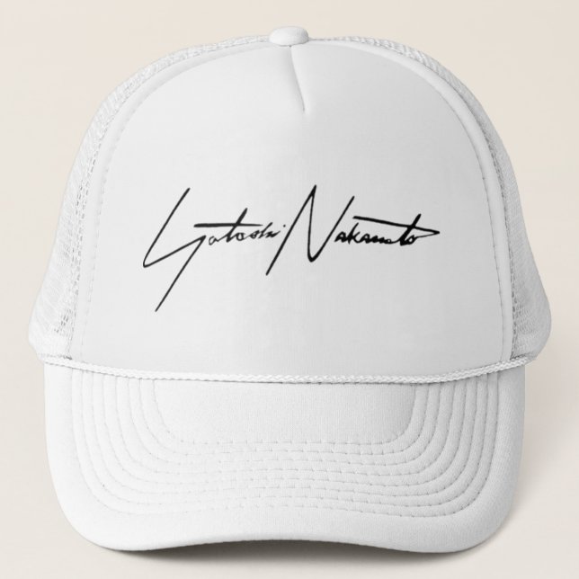 Gorra De Camionero Satoshi Nakamoto (Anverso)