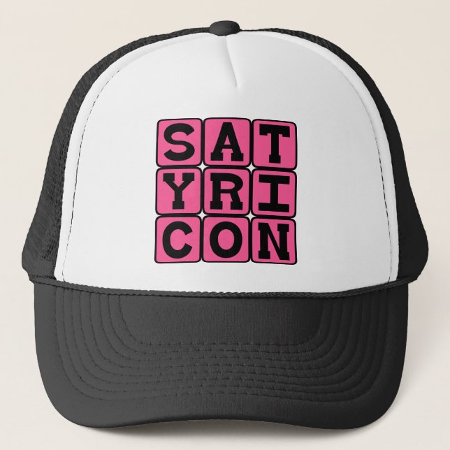 Gorra De Camionero Satyricon, ficción latina (Anverso)