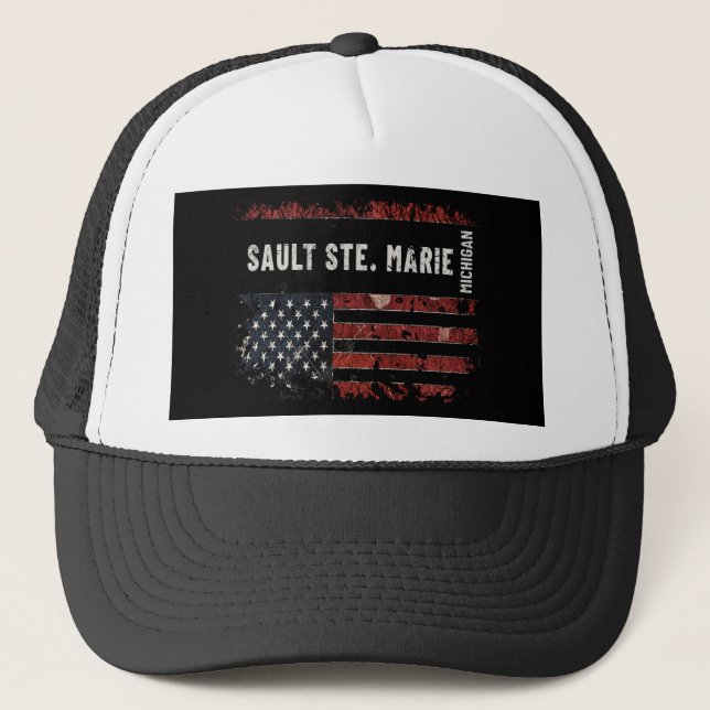 Gorra De Camionero Sault Ste Marie Michigan (Anverso)