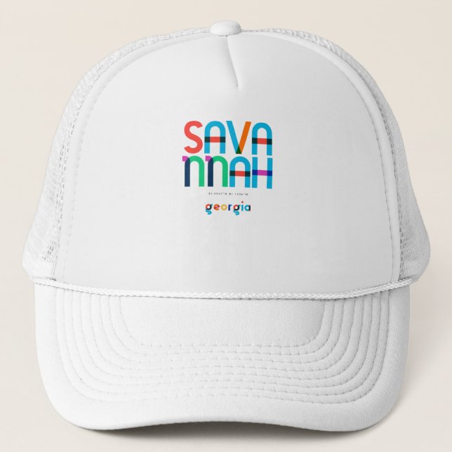 Gorra De Camionero Savannah Georgia Mid Century, Pop Art, (Anverso)