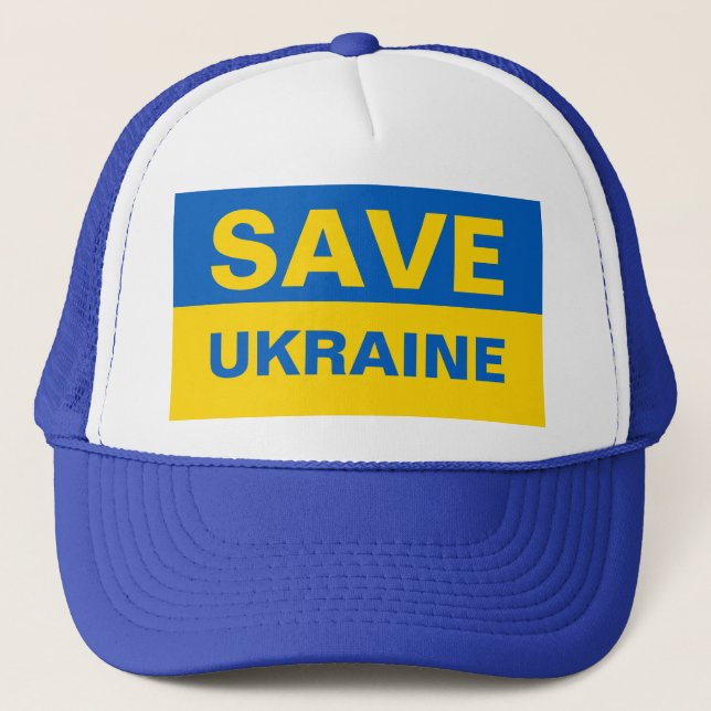 Gorra De Camionero Save Ukraine Ukrainian Flag (Anverso)