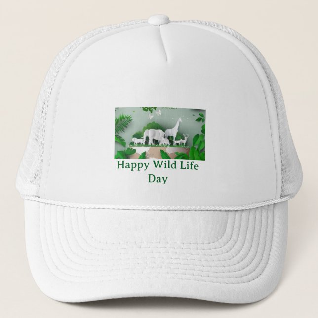 Gorra De Camionero Save Wildlife Animal Graphic Cap (Anverso)