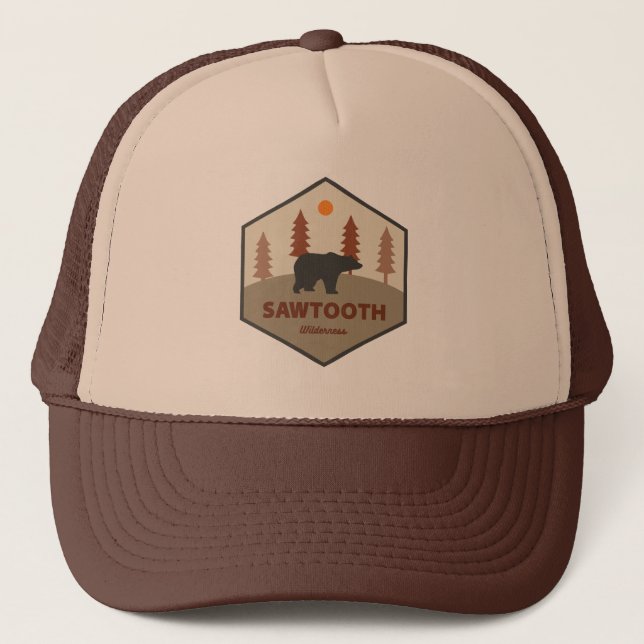 Gorra De Camionero Sawtooth Wilderness Idaho Bear (Anverso)