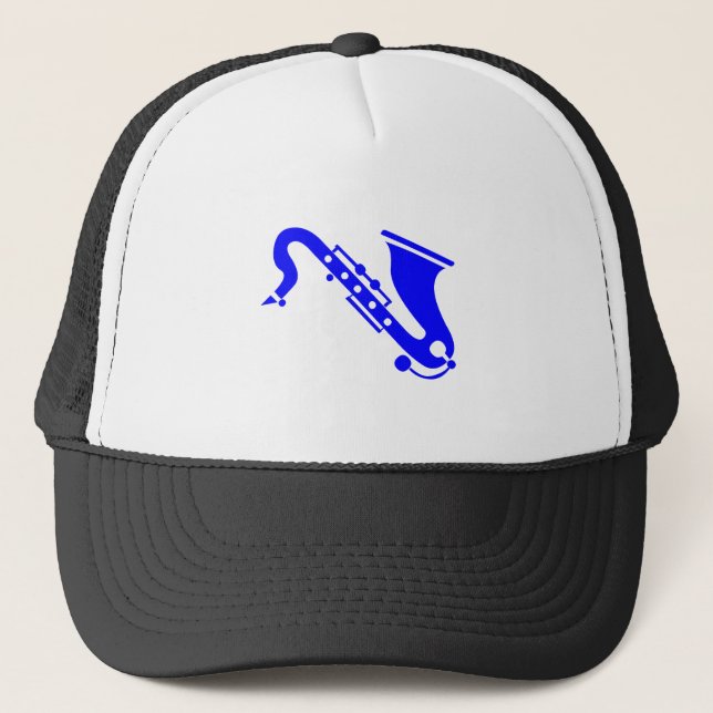 Gorra De Camionero Saxofón - Azul (Anverso)