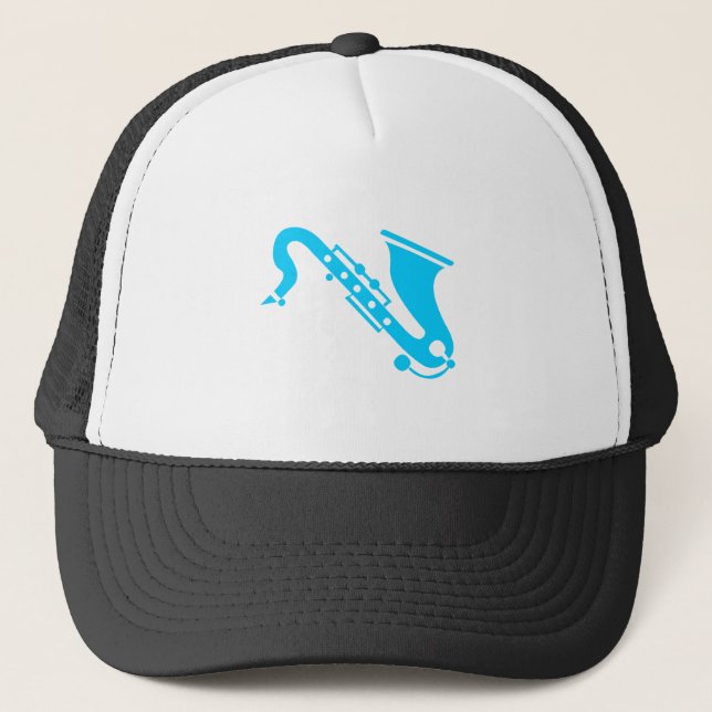 Gorra De Camionero Saxofón - Azul cielo (Anverso)