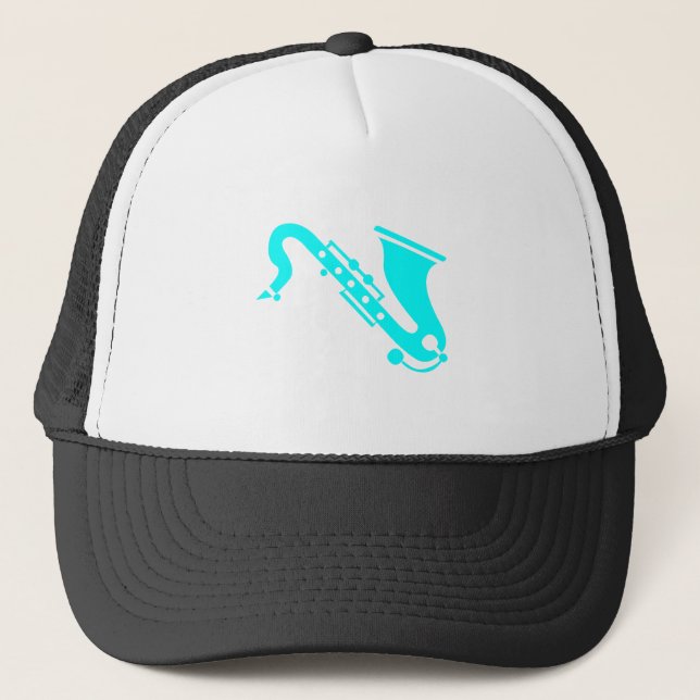 Gorra De Camionero Saxofón - cian (Anverso)