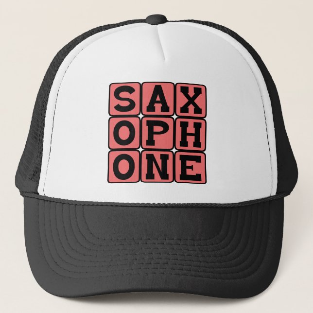 Gorra De Camionero Saxofón, instrumento musical (Anverso)