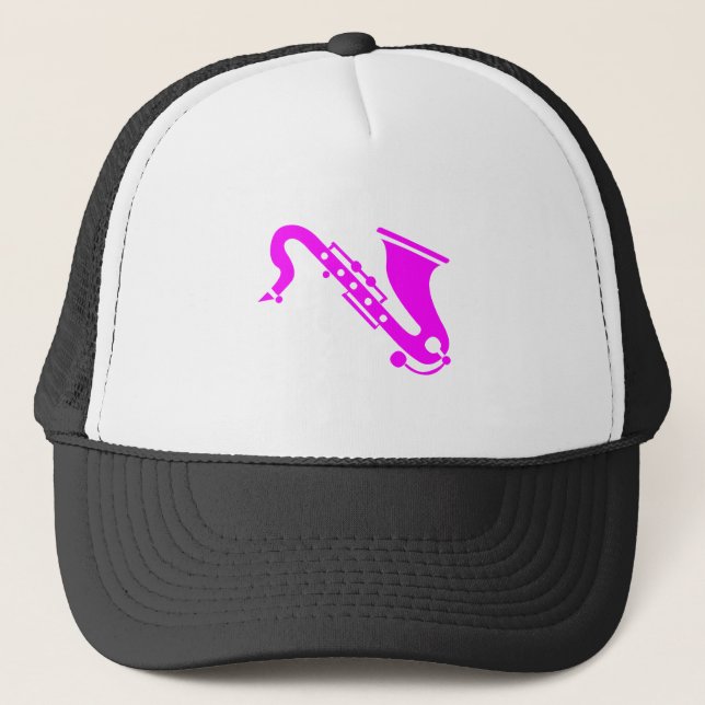 Gorra De Camionero Saxofón - magenta (Anverso)