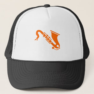 Gorra De Camionero Saxofón - Naranja