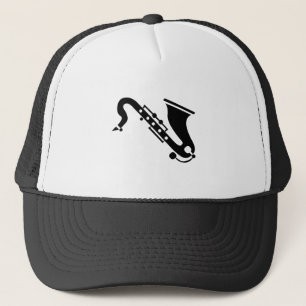 Gorra De Camionero Saxofón - Negro