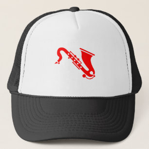 Gorra De Camionero Saxofón - Rojo