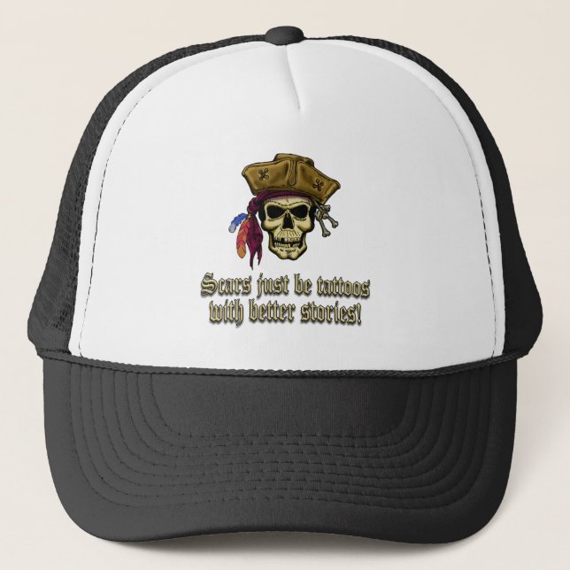 Gorra De Camionero Scars Just be Tattos (Anverso)
