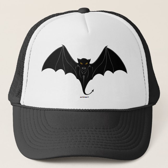 Gorra De Camionero Scary Black Bat (Anverso)