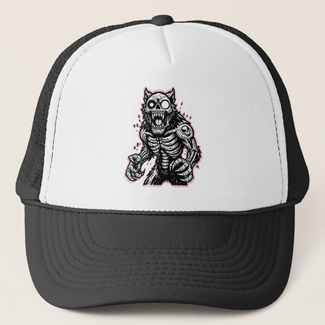 Gorra De Camionero Scary Halloween Zombie Werewolf (Anverso)