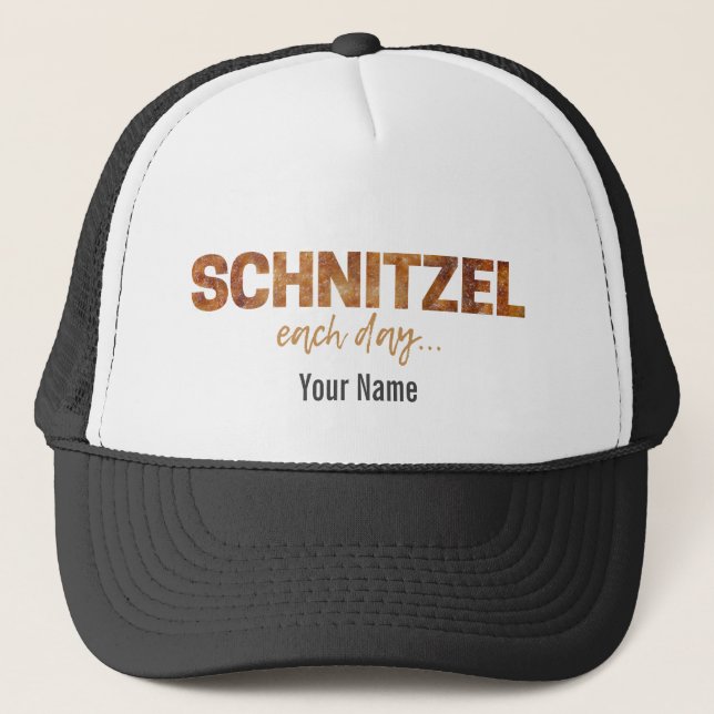 Gorra De Camionero Schnitzel Cada Día Funny Cutlet Escalope Diseño (Anverso)