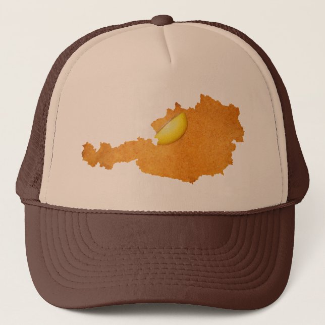 Gorra De Camionero Schnitzel vienés - Mapa De Austria (Anverso)